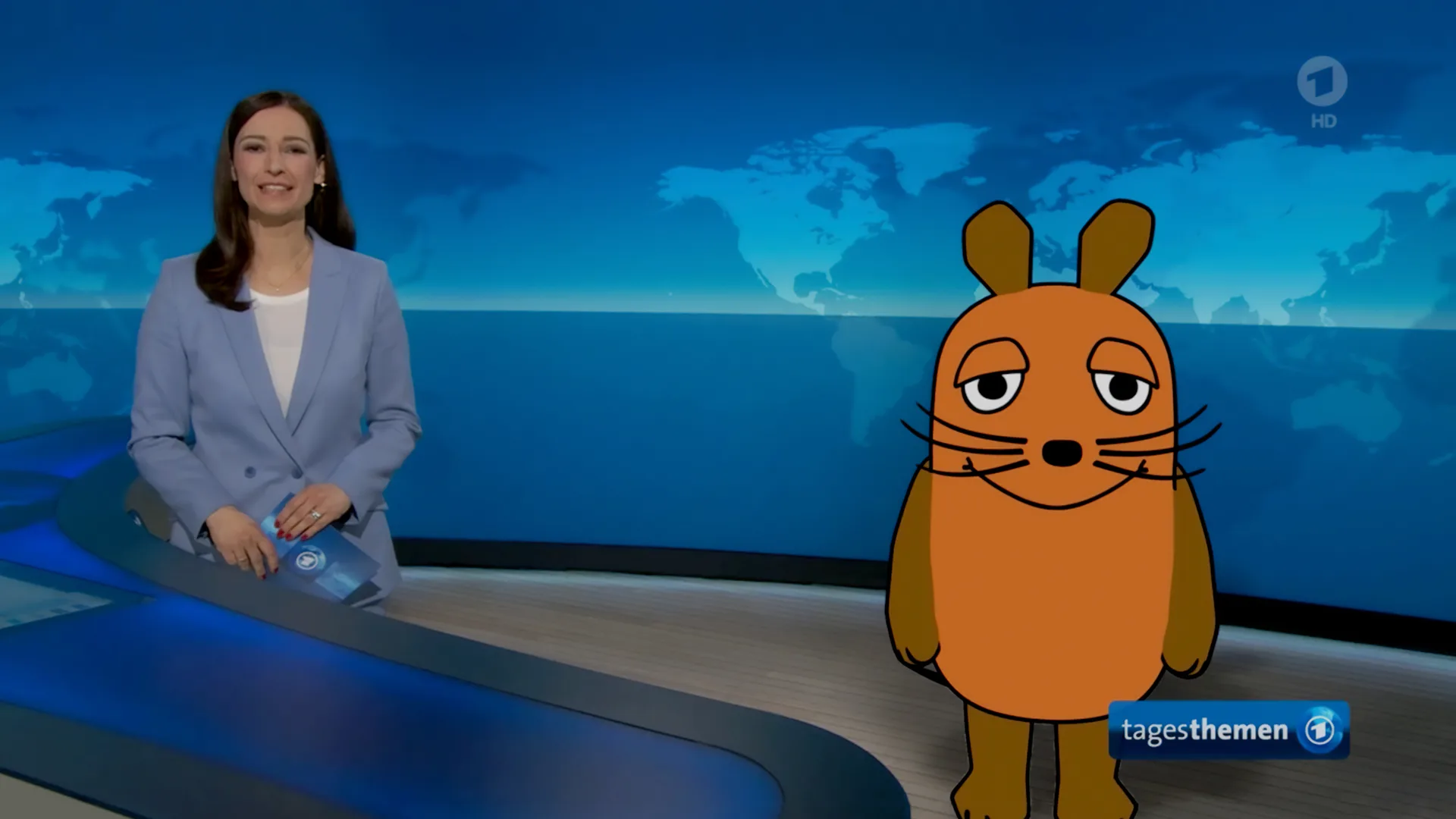 Die 3D Maus des WDR in den Tagesthemen. Brand Strategie, Konzept, Design und Umsetzung von Machbar.
