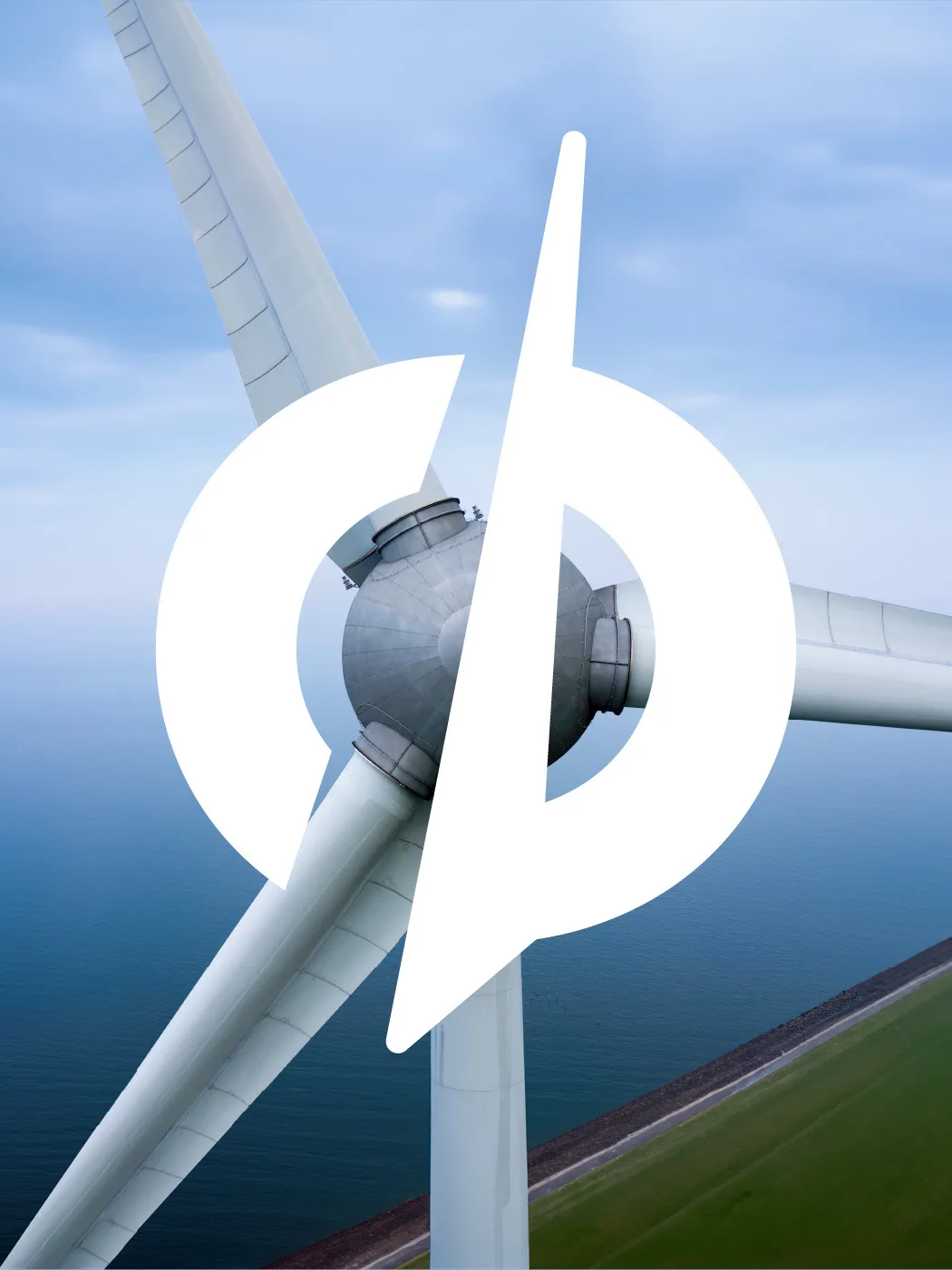 Freigestellte Bildmarke der Initiative "Nordschritt" aus Schwerin vor einem Windkraftrad
